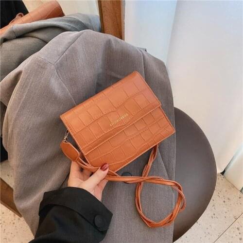 Crocodile Pattern PU Leather Crossbody Bags For Women 2021 Korean Version Female Shoulder Handbags Purses Travel Bag