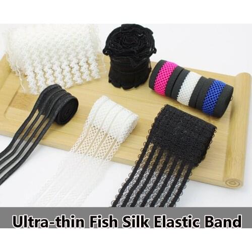 2Meters/Lot Fashion Trousers Fish Silk Lace Loose Tight Skirt Elastic Spandex Rubber Band Decorative Accessories