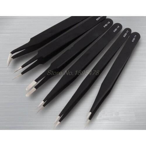 200Set ESD Tweezers Electronic Rework Tool Set Magnetic Tweezers DIY Tools baking tools for cakes decorating tool 6PCS/set