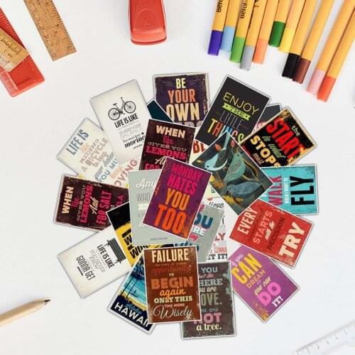 25 Pcs/Set Motivational Inspirational Quote Stickers For Car Laptop Bicycle Backpack Home Decal Waterproof Toy Stickers