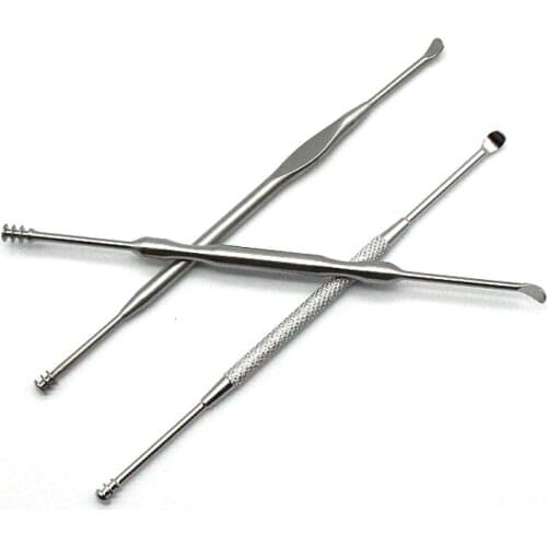 3pcs/box Stainless Steel Ear Pick Wax Remover Curette Ear Scoop Spoon Earwax Clean Tool for Cleaning The Ear Earpick Spoon
