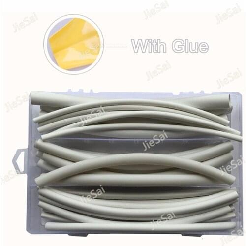30Pcs 18cm Heat Shrinkable Tube 3/1 3:1 With Glue 6 Size Insulation Wrap Sleeving White Dual Wall Tube Car Cable