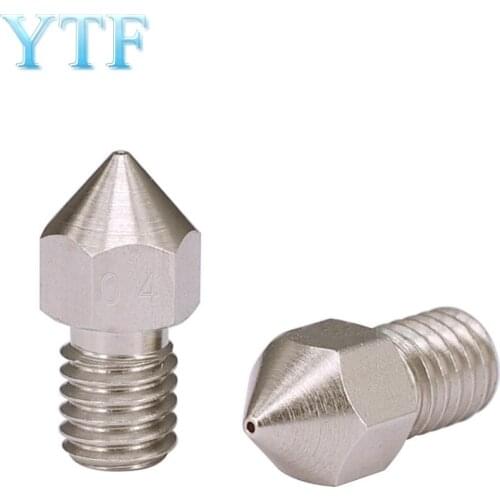 5pcs/lot MK8 V5 V6 Stainless Steel Nozzle 0.2mm 0.3mm 0.5mm 0.4mm 0.6mm 0.8mm M6 1.75mm Threaded Part 3D printer Part
