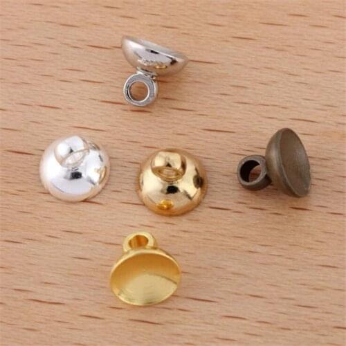 50pcs Bead Caps 6mm 8mm 10mm end cap Fitting Round Beads Pendants DIY Necklace jewelry Findings Handmade