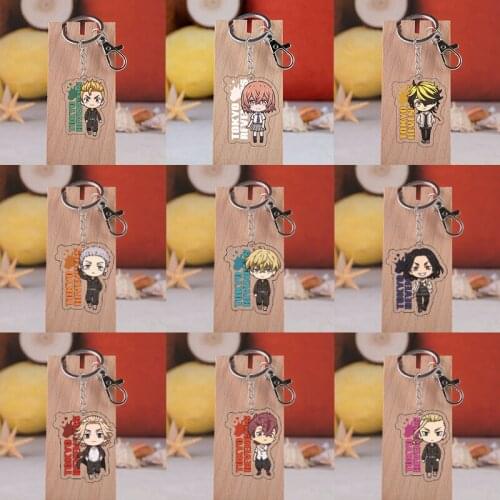 Anime Tokyo Revengers Cosplay Props Keychain Manjiro Ken Takemichi Hinata Atsushi Chibi Bag Pendant Keyring