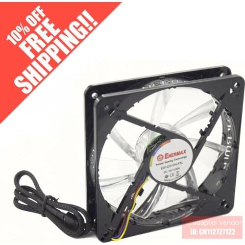 An anti-US ENERMAX quiet bat 12cm ED122512H-PAL temperature ultra quiet PWM fan 12V0.6A