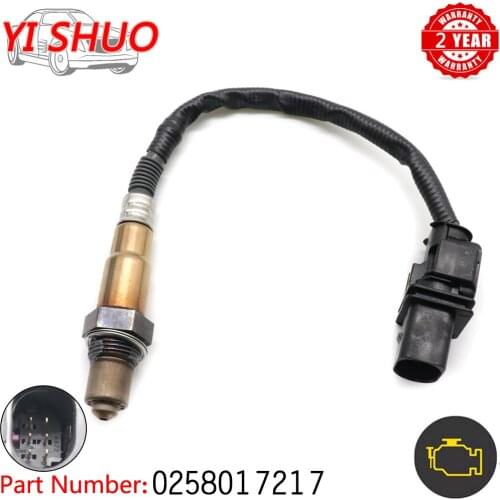 Car Oxygen O2 Lambda Sensor AIR FUEL RATIO Sensor 0258017217 For Peugeot 2008 207 208 308 3008 508 5008 PARTNER 1.6V