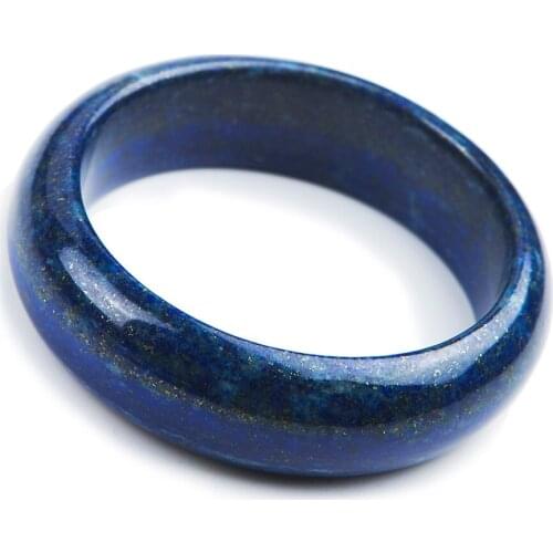 Genuine Blue Lapis Lazuli Natural Stone Bracelet Bangles For Women Round Charm Bangle Jewelry Inner Diameter 55mm AAAAA