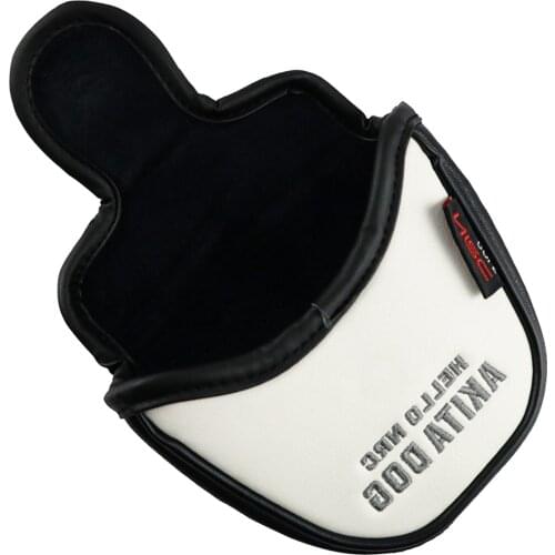 PU Leather Cute Cartoon Shape Golf Mallet Putter Head Cover Magnet Headcover, 14x12cm