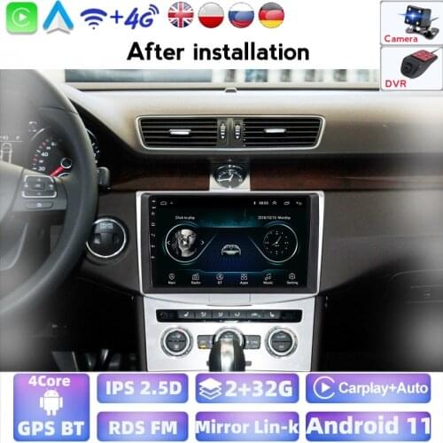 4 Core Car Multimedia Player For VW Volkswagen Passat B7 B6/Magotan Audio Radio With Swc BT Wifi Fm Tape Recoder Android System