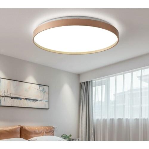 Modern Style Macaron Color Led Ceiling Lamp Art Acrylic Circle Bedroom Balcony Aisle Decor Kitchen Ceiling Light Fixtures