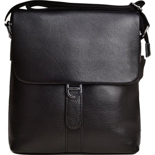 The first layer cowhide Leather business bag mens shoulder bag messenger bag fashion Handbag mens Cover bag small Briefcase