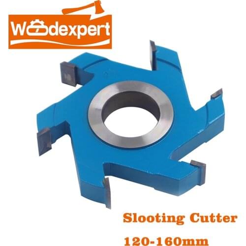 Woodworking Slot Shaper Cutter TCT Spindle Head Universal Tool for Door Making Stile& Rail Cabinet Door 120 - 160 mm,6 Tooth