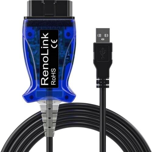 For Renault Renolink OBD2 ECU Programmer V1.52 Reno Link USB Diagnostic Cable For Renault dashboard coding Airbag Reset Tool
