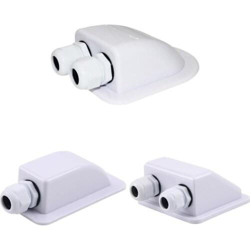 Double Wire Entry Gland Box for Caravan Solar Panel Holder Roof Cable Junction Box Yacht Parts Motorhome Camping Car Accessories