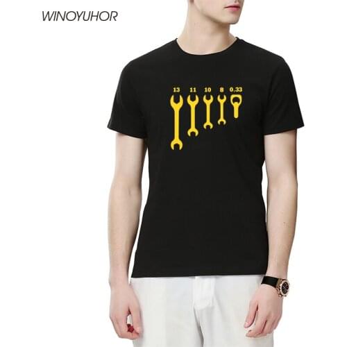New Men T Shirt Cotton Wrench Jaw Spanner Beer Car Mechanic Tshirt Funny Short SleeveO Neck T-Shirt Fitness Top Streetwear