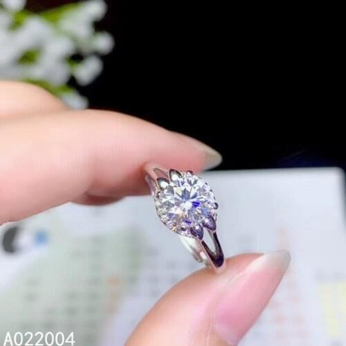 KJJEAXCMY fine jewelry 925 sterling silver inlaid Mosang Diamond gemstone ladies new ring beautiful support test hot selling
