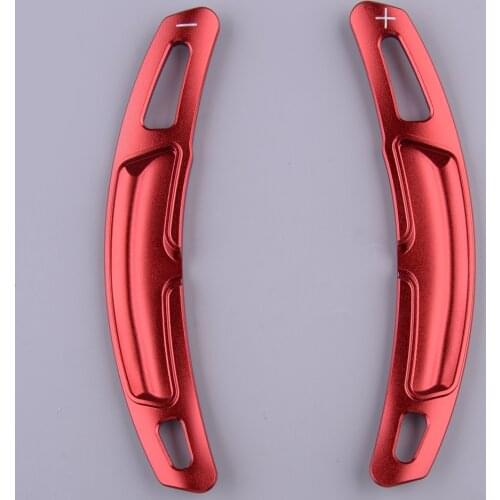 2pcs Red Aluminum Alloy Steering Wheel Shift Paddle Shifter fit for Porsche Panamera Macan Cayenne 2016 2017