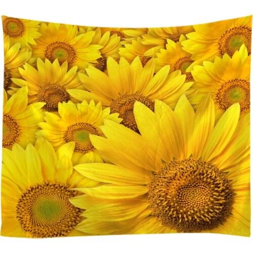 Creative 3D Printing Sunflower Painting Tapestry Wall Hanging Bed Spread Beach Towel Table Cloth Yoga Mat 250*180CM Large Size
