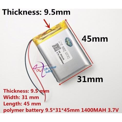 Best battery brand 953145 3.7V 1400mAh high-capacity lithium polymer battery battery GPS mobile power batteries