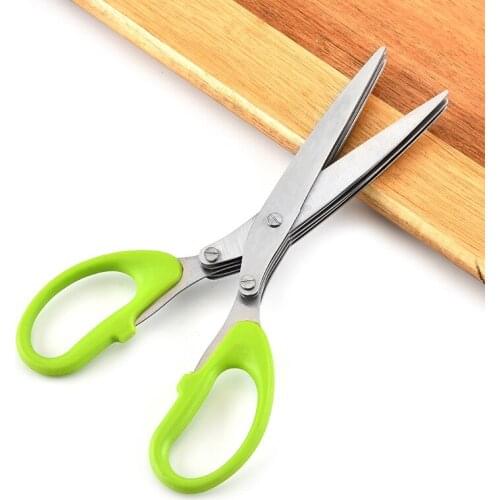 Multi-layer stainless steel multi-function knife kitchen scissors leeks and green onion slicing knife kitchen cutting tools