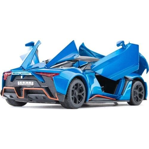 1:32 Simulation Lecken Sports Car Alloy Car Model Kid Toys Acousto-optic Toy Wholesale Generation Race Car Boy Toy Car