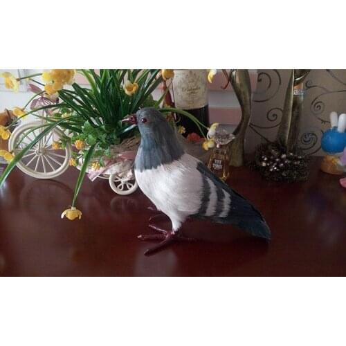 Simulation dove 18x22cm hard model toy,polyethylene&furs gray&white peace bird model ,home decoration,Xmas gift 0644