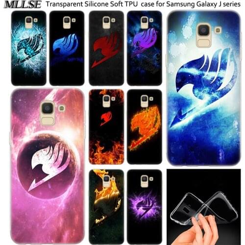 Anime Manga Fairy Tail logo Soft Silicone Case For Samsung Galaxy J2 J4 J6 J8 2018 J3 J5 J7 2016 2017EU Prime CORE Plus Fashion