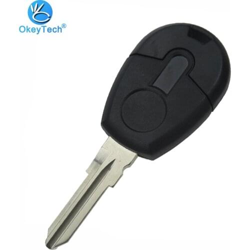 OkeyTech for Fiat Key Shell Transponder Auto Remote Car Key Cover Case Replacement Fob Uncut Blank GT15R Blade For Fiat Key Case