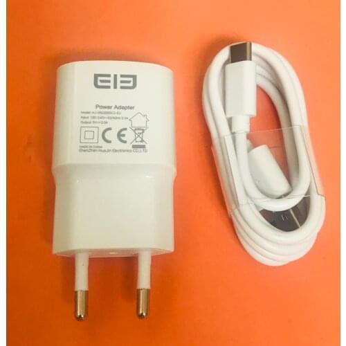 Original Charger Plug + type C Cable for Elephone A5 Helio P60 MT6771 Octa Core Free Shipping