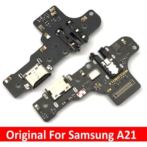 Original USB Charging Port Connector Board Parts Flex Cable With Microphone Mic For Samsung Galaxy A21