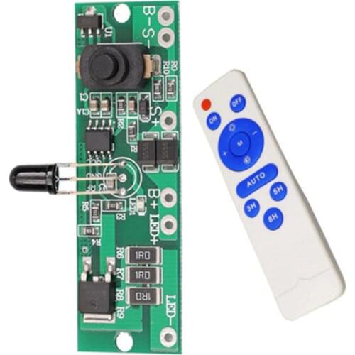 Long Light Solar Powered Lamp Panel with Remote Control Circuit Panel Board Automatic Power Reduction 3.2v/3.7v