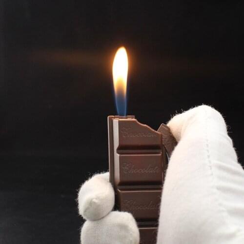 Personalized Chocolate Model Lighter Portable Cigar Butane Gas Lighter Outdoor Smoking Accessories Mens Gadgets Smoking Gifts