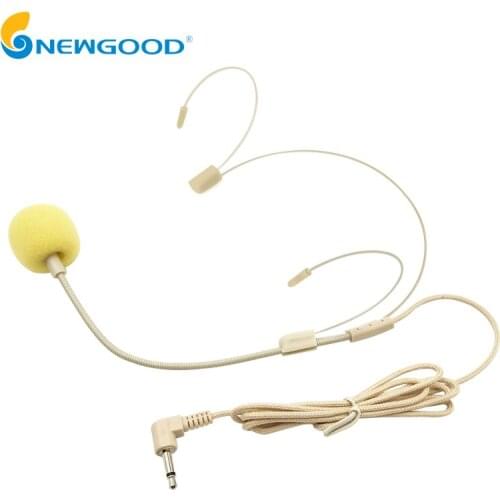 1pcs Dual Ear Hook Headset wired Microphone Headset Microphone 3.5mm Mini Connector for Shure Wireless Body-Pack Transmitter