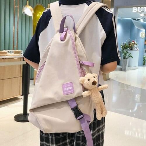 Personalized Folding Women Backpack New Waterproof Nylon College Student schoolbag Kawaii Travel Backpacks Teenage Girl Mochilas