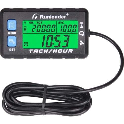 Tachometer Maintenance Reminder Multi-Color Backlit Digital Tacho Hour Meters Engine Display for Boat Lawn Mower Generator Marin