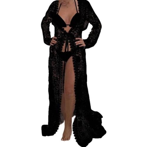 Lace Crochet Hollow Beach Dress Women Bikini Cover Up Pareo Playa Swimsuit Lace Beach Cover-ups Tunics Robe De Plage Femme