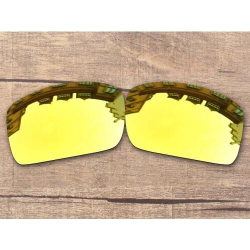 Vonxyz 24K Mirror Polarized Replacement Lenses for-Oakley Oil Drum Frame