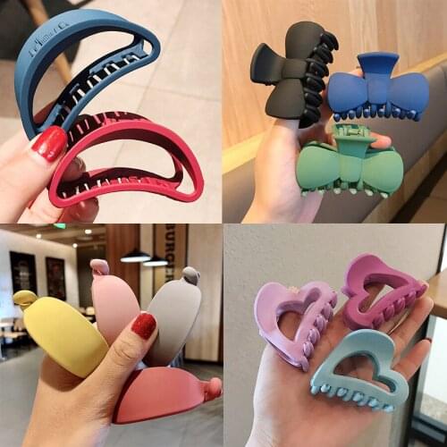 High Quality Korean Solid Big Frosted Matte Hair Claws Women Elegant Acrylic Bathing Hair Clip Hair Barrette Hair Accessories