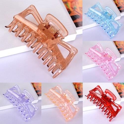 Large Hair Claw Strong Crab Hair Clip Clamp Butterfly Hairpin Holder nine claws Bathing Hair Clip Horse tail Folder 500pcs