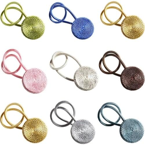 1Pcs Magnetic Curtain Buckle Europe Style Round Curtain Buckles Cilps Magnet Curtains Tieback High Quality Holder Hook Buckles