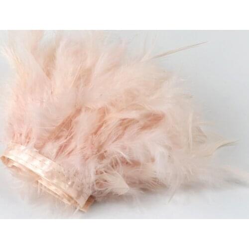 10Yards/Lot Natural Turkey Feather Trims Dyed 10-15CM/4-6 inch Marabou Plumes Ribbon for DIY Wedding Dresses Decor Accessories