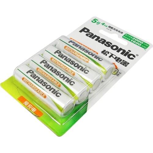 20pcs/lot New Original Panasonic AA Battery 1.2V 2000mAh Rechargeable Battery AA Ni-MH Batteries For Camera Toys