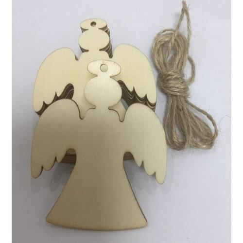 50 pcs Wood Christmas Tree Decor angel ornaments christmas tree wood christmas decoration