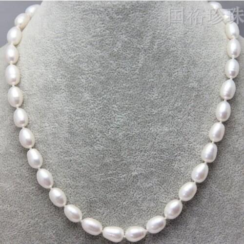 7-8MM GENUINE NATURAL AKOYA PEARL NECKLACE 18inch