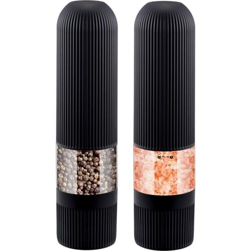 Battery Operated Salt and Pepper Grinder, Automatic One Handed Salt Pepper Mills, Adjustable Coarseness Ceramic Grinders