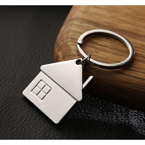 New Men Cute Cartoon House with Window keychain women cute Key chain Bag charm for party best gift Jewelry K2007