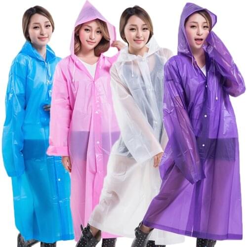 Colorful Thickened Raincoat Adult Waterproof Long Raincoat Women Men Rain Coat Hooded For Outdoor Hiking Travel Fishing Climbing