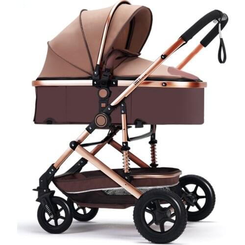 Luxury Baby Stroller 2 in 1 New 2021 Portable High Landscape Stroller Infant Trolley Travel Baby Carriage Free Shipping