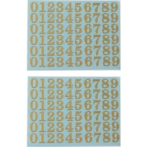 E56A Plaster Candle Aromatherapy 26 Letter Stickers Number Metal Nail Art Stickers